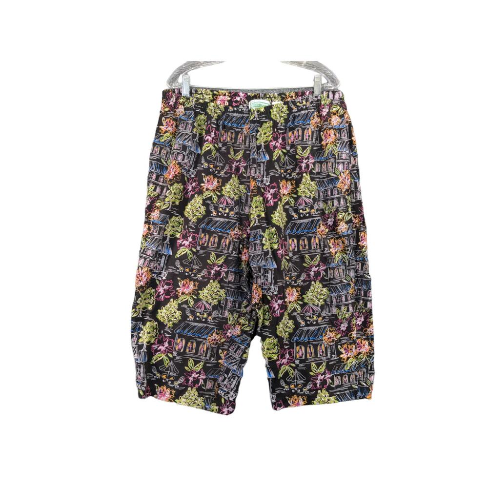 Womens Extra Shenanigans Pants SZ 2X Black Vacation Summer Logo